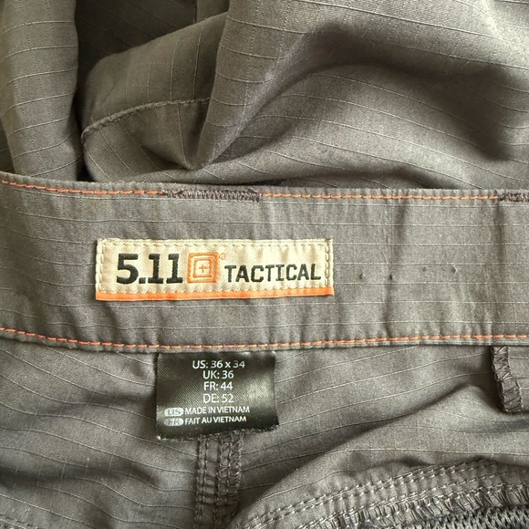 Men’s 5.11 Fast-Tac Charcoal Gray Tactical Cargo Pants - Picture 5 of 6